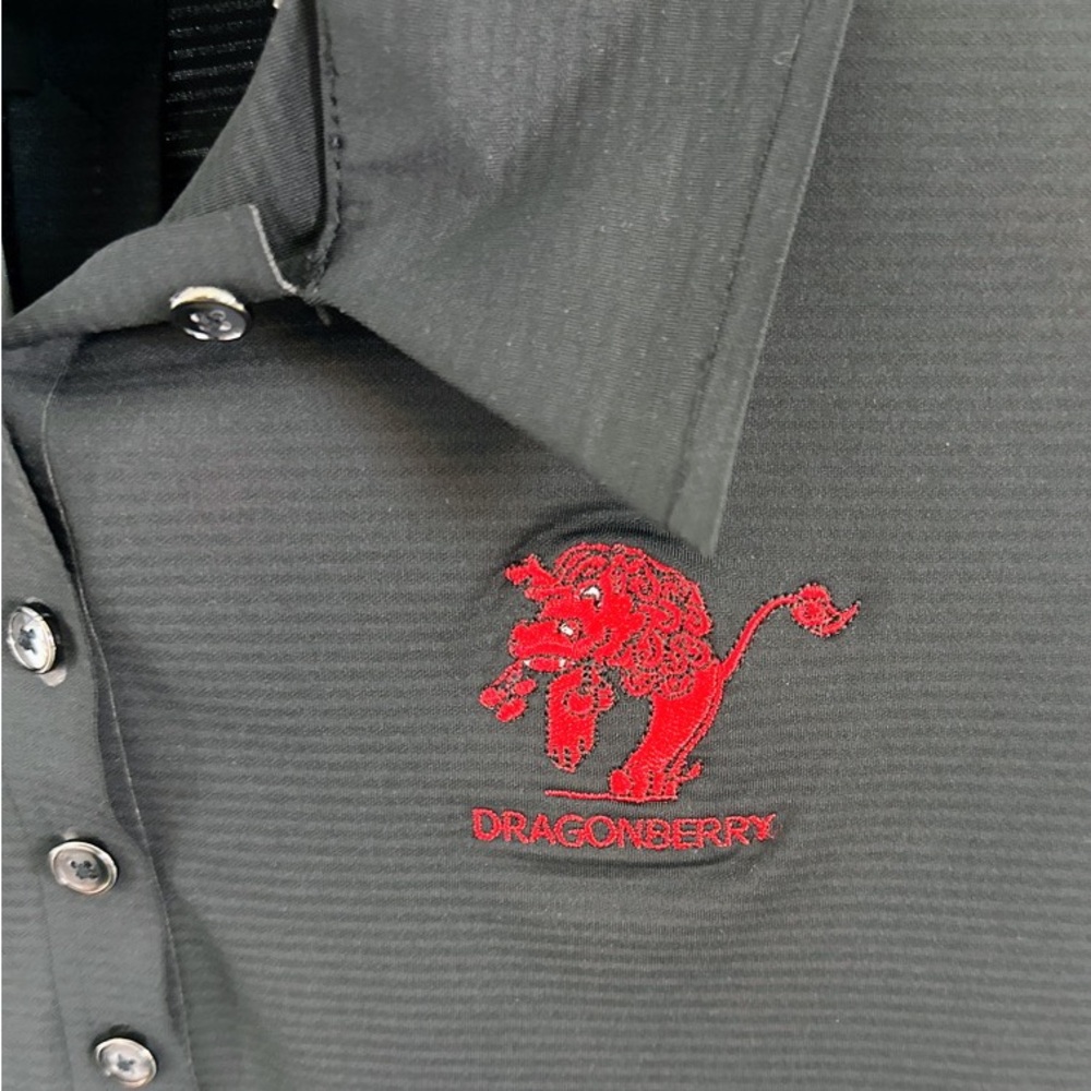 Nike Golf Women's Large Black Dri-FIT Polo Shirt Dragonberry Embroidered - Picture 3 of 10